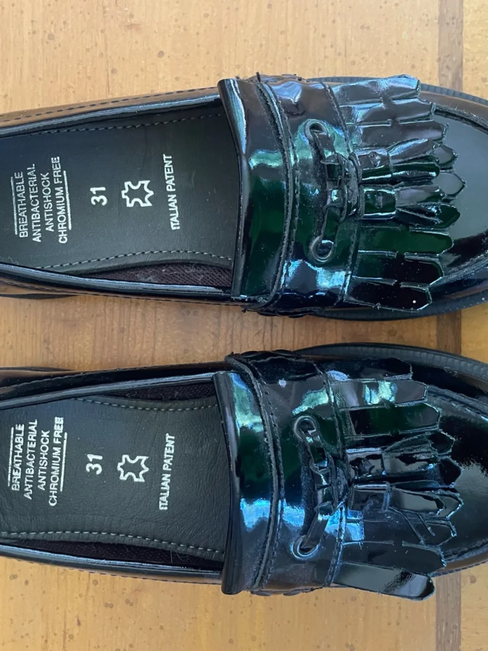 GEOX Patent Leather Girls Loafer with Tassel and Fringe